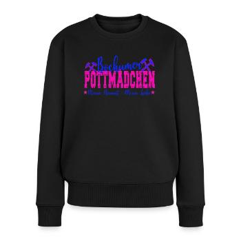 Bochumer Pottmädchen Ruhrpott Bochum - Frauen Premium Bio Pullover - Schwarz - Vorne - Julia (174cm)