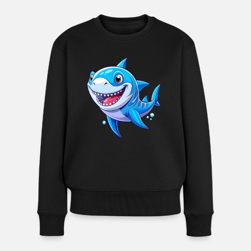 Requin mignon - Pull Premium bio Femme - noir
