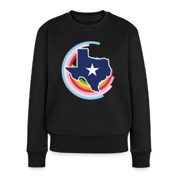 Conception de carte du Texas pour les fiers Texans LGBT + - Pull Premium bio Femme - noir - Devant - Julia (174cm)