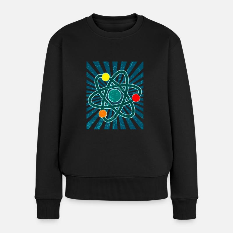 Atom - Frauen Premium Bio Pullover - Schwarz