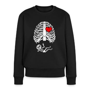 Bébé à bord - Rock Baby - Pull Premium bio Femme - noir - Devant - Julia (174cm)