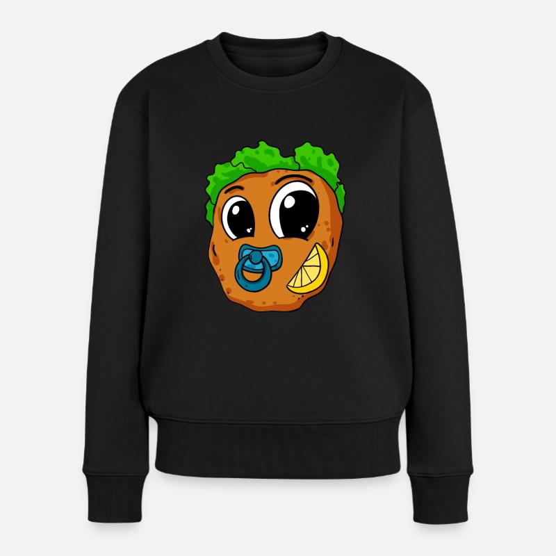Baby Schnitzel - Frauen Premium Bio Pullover - Schwarz