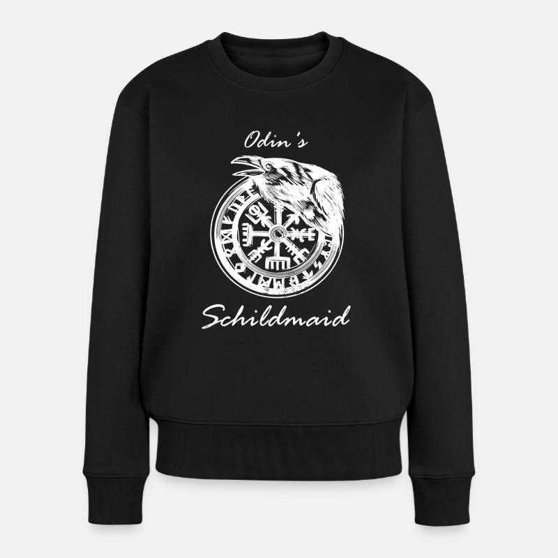 Wikinger Odin Schildmaid Frauen Geschenk - Frauen Premium Bio Pullover - Schwarz
