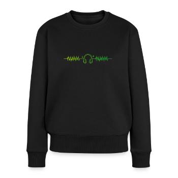 Musiker Musikerin Musik spielen musizieren Musik - Frauen Premium Bio Pullover - Schwarz - Vorne - Julia (174cm)