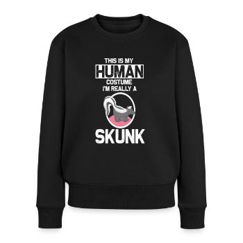 skunk stink mammifère défendre skunk - Pull Premium bio Femme - noir - Devant - Julia (174cm)
