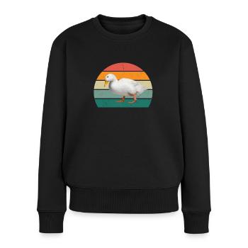 Ducks Swimming Fly Waddle Rubber Duck Duck - Women's Premium Organic Jumper - black - Front - Julia (174cm)