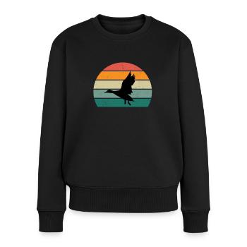 Ducks Swimming Fly Waddle Rubber Duck Duck - Women's Premium Organic Jumper - black - Front - Julia (174cm)