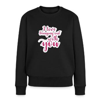 Paresse paresseux Fatigue lente, sommeil lent - Pull Premium bio Femme - noir - Devant - Julia (174cm)