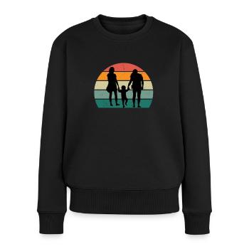 Family Mama Papa Child Son Daughter Aunt Uncle - Women's Premium Organic Jumper - black - Front - Julia (174cm)