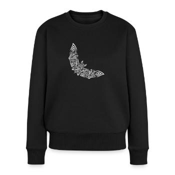Fledermäuse Fledermaus Fledermausschutz Höhle - Frauen Premium Bio Pullover - Schwarz - Vorne - Julia (174cm)