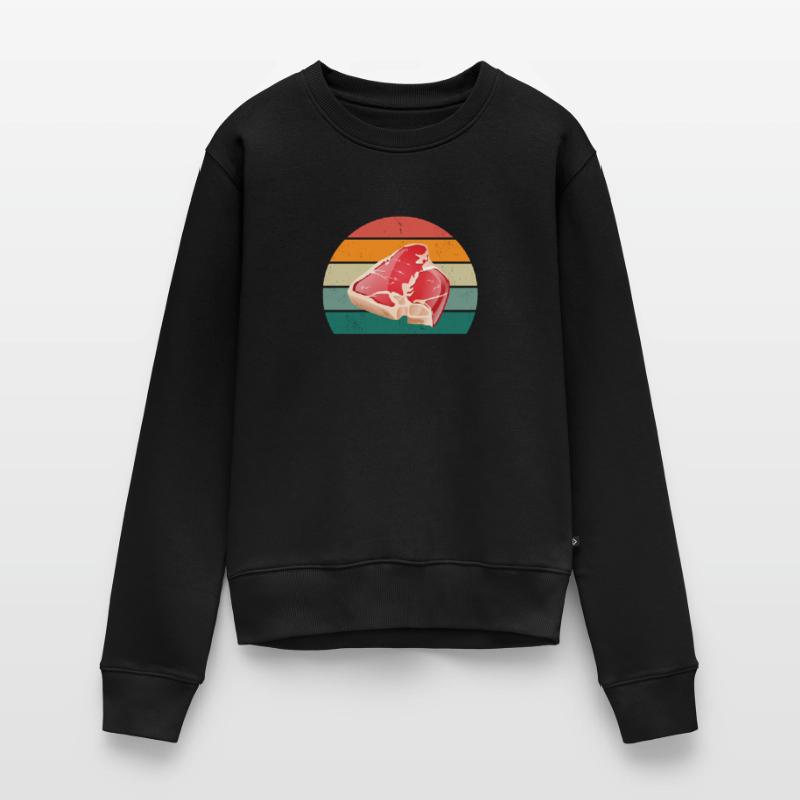 Metzger Fleischer Wurst rind Fleischerei Fleisch Frauen Premium Bio Pullover
