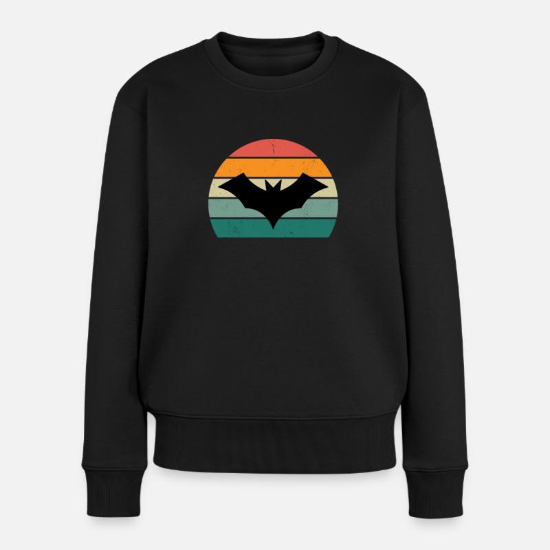 Fledermäuse Fledermaus Fledermausschutz Höhle - Frauen Premium Bio Pullover - Schwarz
