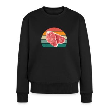 Butcher Fleischer Wurst rind Fleischerei Fleischerei Fleisch - Women's Premium Organic Jumper - black - Front - Julia (174cm)