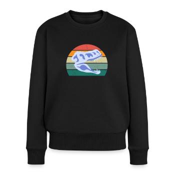 Fossiles Fossiles Dinosaures préhistoriques - Pull Premium bio Femme - noir - Devant - Julia (174cm)
