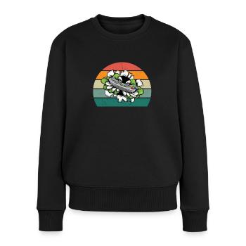 Zocker Zocken game Spiel Computer PC Konsole Gamer - Frauen Premium Bio Pullover - Schwarz - Vorne - Julia (174cm)