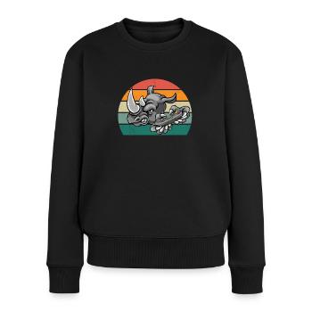 Zocker Zocken game Spiel Computer PC Konsole Gamer - Frauen Premium Bio Pullover - Schwarz - Vorne - Julia (174cm)