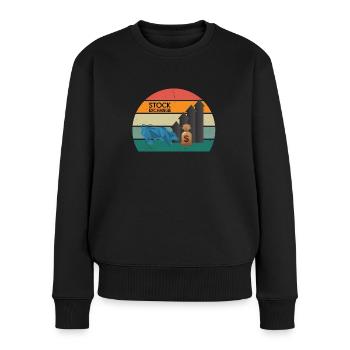 Zaster Moneten Billets Coin Monnaie Monnaie Virtuelle - Pull Premium bio Femme - noir - Devant - Julia (174cm)