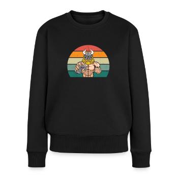 Zocker Zocken game Spiel Computer PC Konsole Gamer - Frauen Premium Bio Pullover - Schwarz - Vorne - Julia (174cm)