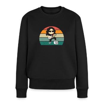 Guitariste Guitariste Guitariste Guitariste Guitare Basse - Pull Premium bio Femme - noir - Devant - Julia (174cm)