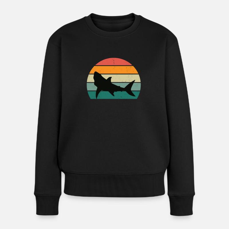 Requin Shark Fin Requin Blanc Requin Baleine Requin Requin - Pull Premium bio Femme - noir