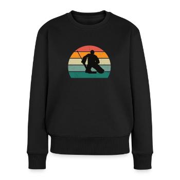 Joueur de hockey hockey sur gazon Hockey sur glace Hockey sur glace Hockey sur glace - Pull Premium bio Femme - noir - Devant - Julia (174cm)