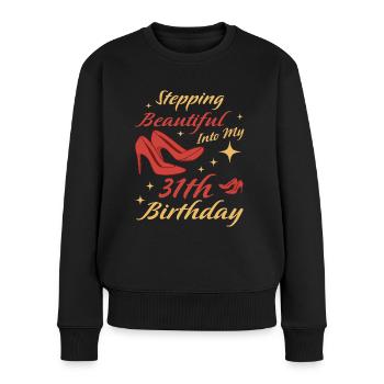 Cadeau de 31e anniversaire 31 ans Idée cadeau amusante - Pull Premium bio Femme - noir - Devant - Julia (174cm)