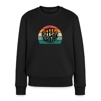 Coffee machine drink Cafe coffee bean coffee - Women's Premium Organic Jumper - black - Front - Julia (174cm)