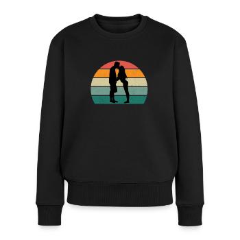 Heiraten Heirat Hochzeit Freund Freundin Ehe Liebe - Frauen Premium Bio Pullover - Schwarz - Vorne - Julia (174cm)