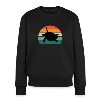 Turtles Turtle Shell Lizard Reptiles Reptiles - Women's Premium Organic Jumper - black - Front - Julia (174cm)
