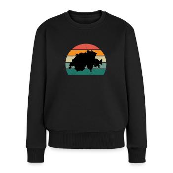 schweizerin schweizer schwizerdeutsch berg schweiz - Frauen Premium Bio Pullover - Schwarz - Vorne - Julia (174cm)