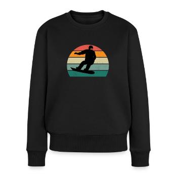 Snowboard Snowboarder Snowboarder Slope Neige - Pull Premium bio Femme - noir - Devant - Julia (174cm)