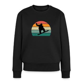 Snowboard Snowboarder Snowboarder Slope Neige - Pull Premium bio Femme - noir - Devant - Julia (174cm)