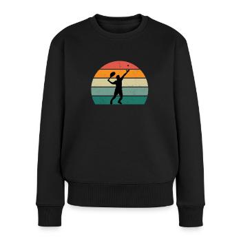 tennisspieler tennisspielerin tennisverein tennis - Frauen Premium Bio Pullover - Schwarz - Vorne - Julia (174cm)