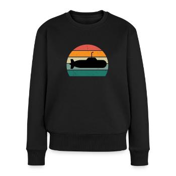 U-Bootfahrer U-Bootfahrerin Unterseeboot U-Boot - Frauen Premium Bio Pullover - Schwarz - Vorne - Julia (174cm)