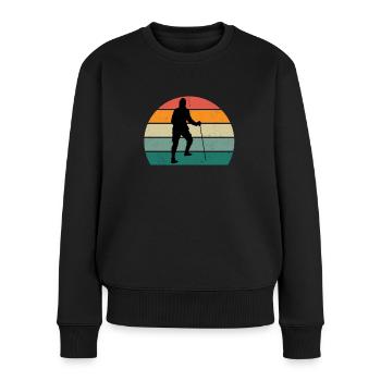 Randonneurs Randonneurs Montagnes Vallées de montagne Vallées Randonnée - Pull Premium bio Femme - noir - Devant - Julia (174cm)