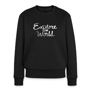 Hikers Hiker Mountains Mountain Valley Valleys Hiking - Women's Premium Organic Jumper - black - Front - Julia (174cm)