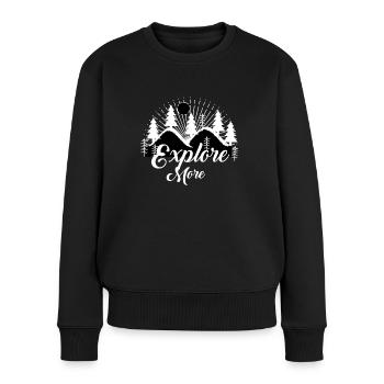 Hikers Hiker Mountains Mountain Valley Valleys Hiking - Women's Premium Organic Jumper - black - Front - Julia (174cm)