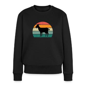 ziege zicklein meckern meckerziege ziegenbock - Frauen Premium Bio Pullover - Schwarz - Vorne - Julia (174cm)