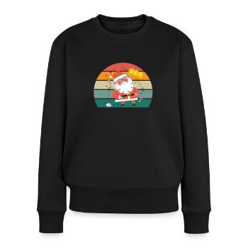 weihnachtsmann heilige nacht stille weihnachten - Frauen Premium Bio Pullover - Schwarz - Vorne - Julia (174cm)