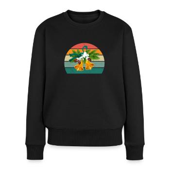 weihnachtsmann heilige nacht stille weihnachten - Frauen Premium Bio Pullover - Schwarz - Vorne - Julia (174cm)