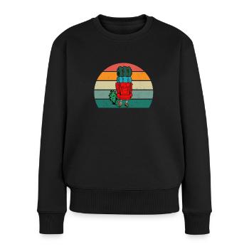 Hikers Hikers Mountains Mountain Valley Valleys Hiking - Women's Premium Organic Jumper - black - Front - Julia (174cm)