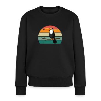 oiseaux vol planeur air plumes plumes vol oiseau - Pull Premium bio Femme - noir - Devant - Julia (174cm)