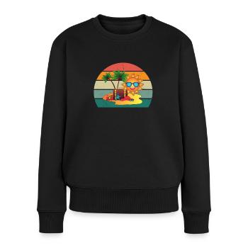 Reisen Reisende Reisender Urlaub Urlauberin Ferien - Frauen Premium Bio Pullover - Schwarz - Vorne - Julia (174cm)