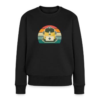 Reisen Reisende Reisender Urlaub Urlauberin Ferien - Frauen Premium Bio Pullover - Schwarz - Vorne - Julia (174cm)