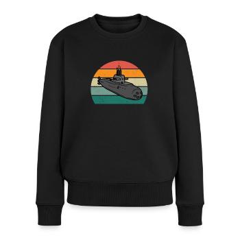 U-Bootfahrer U-Bootfahrerin Unterseeboot U-Boot - Frauen Premium Bio Pullover - Schwarz - Vorne - Julia (174cm)