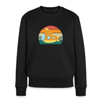 U-Bootfahrer U-Bootfahrerin Unterseeboot U-Boot - Frauen Premium Bio Pullover - Schwarz - Vorne - Julia (174cm)