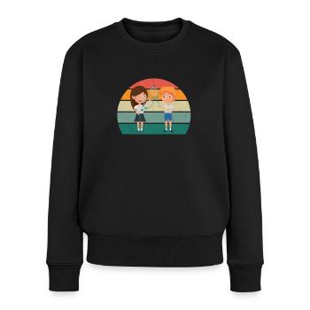 tennisspieler tennisspielerin tennisverein tennis - Frauen Premium Bio Pullover - Schwarz - Vorne - Julia (174cm)