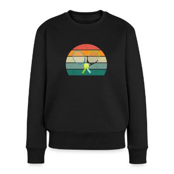 tennisspieler tennisspielerin tennisverein tennis - Frauen Premium Bio Pullover - Schwarz - Vorne - Julia (174cm)