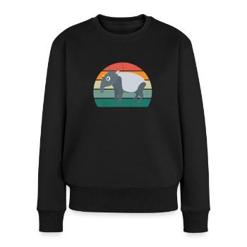 tapire tapirre elefanten elefant rüssel tapir - Frauen Premium Bio Pullover - Schwarz - Vorne - Julia (174cm)