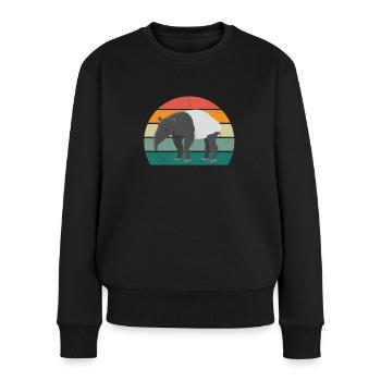 tapire tapirre elefanten elefant rüssel tapir - Frauen Premium Bio Pullover - Schwarz - Vorne - Julia (174cm)